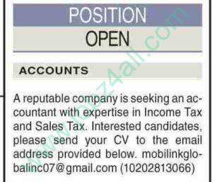 Private Company Karachi Accountant Job