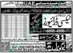 Taxi Driver Jobs in UAE 