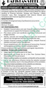 Pakistan Steel Karachi Jobs